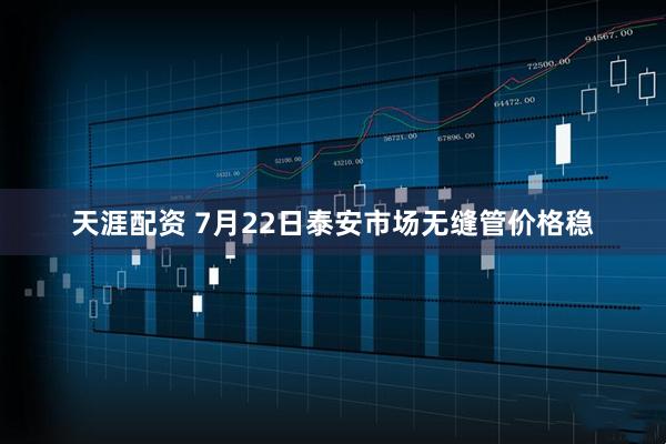 天涯配资 7月22日泰安市场无缝管价格稳